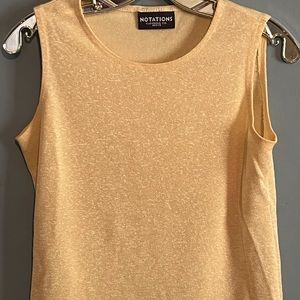SELLING NOTATIONS TOP FOR WOMEN SIZE M/P COLOR YELLOW PRE-OWNED CONDITION